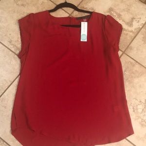 Red cap sleeve stitchfix top. 100% polyester